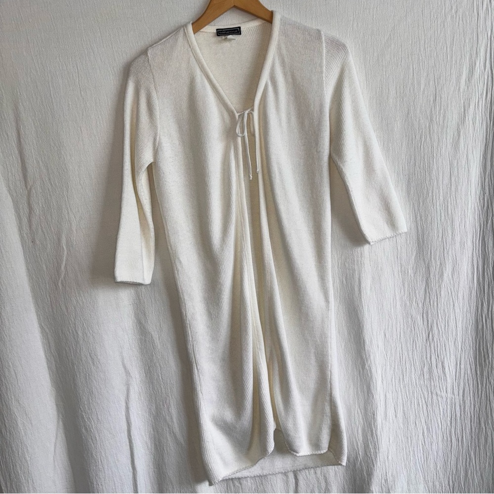 Vintage 90’s Takeout White Knit Long Cardigan
